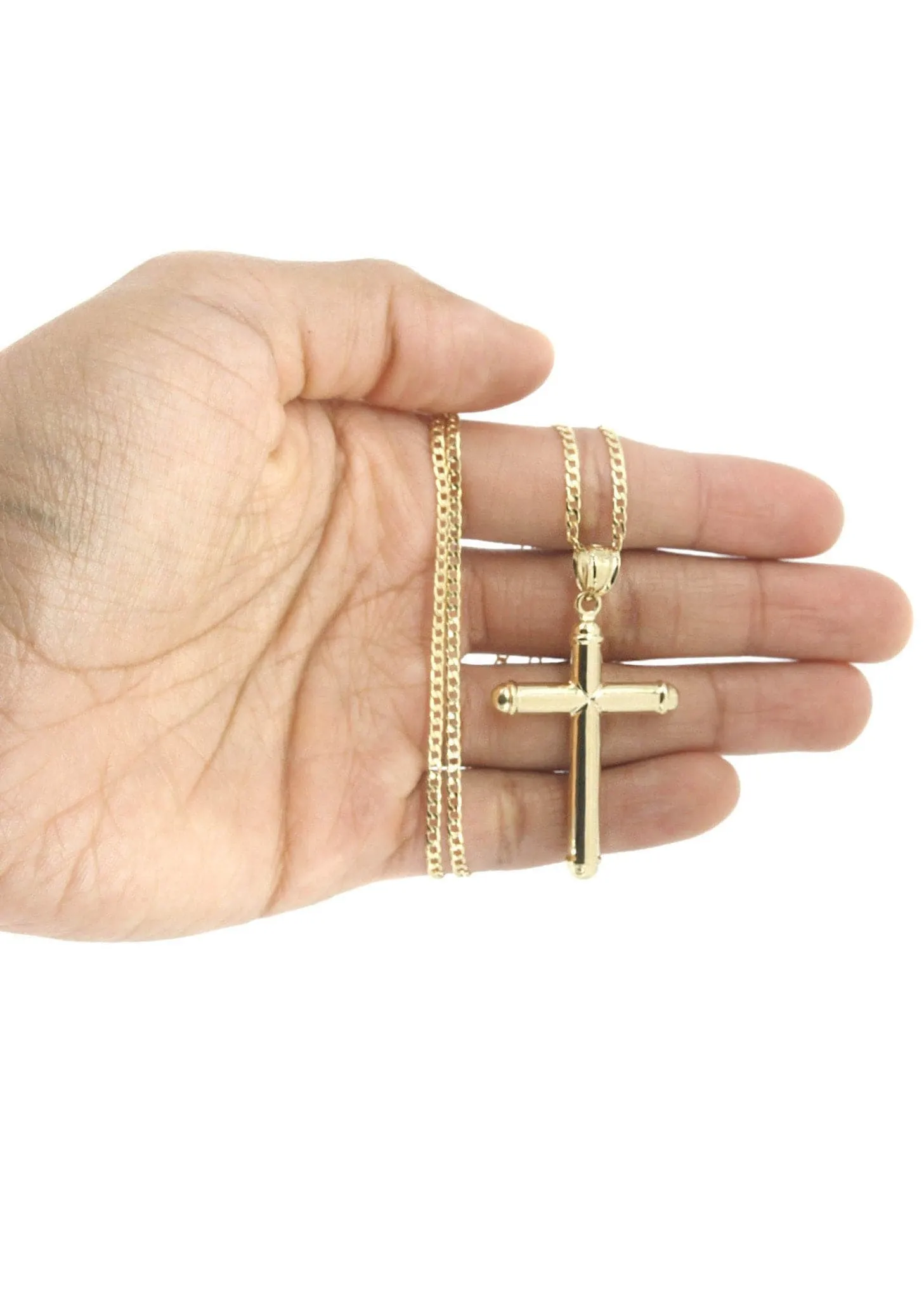 10K Gold Cross  Necklace For Men | 5.12 Grams