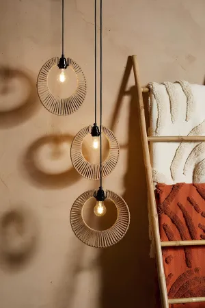 Jute Hanging lamp for Living Room | Jute Pendant light | Jute ceiling light - Anant