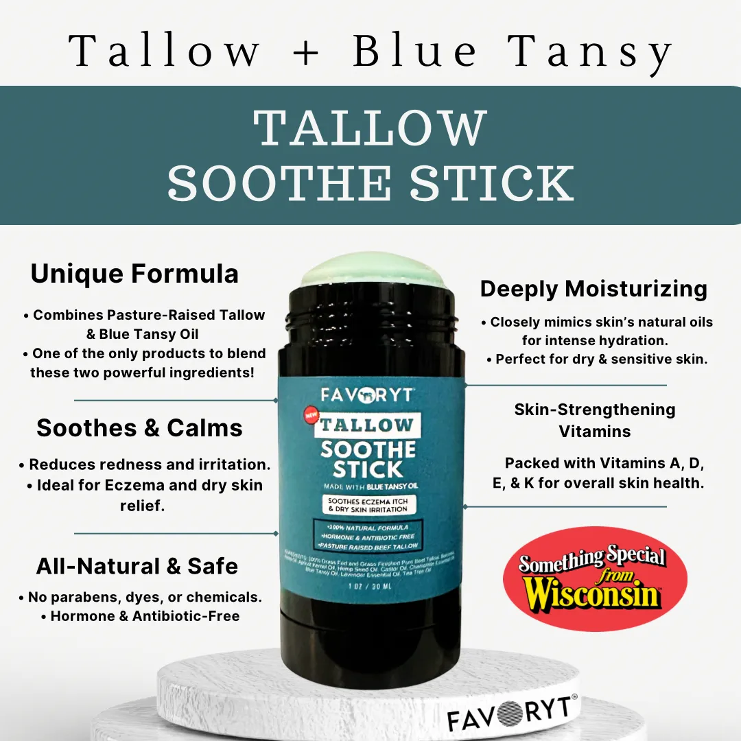*New Tallow Soothe Stick Skin Balm Stick for Eczema and Dry, Cracked Skin, Soothing effect for itch and irritation